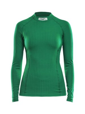 Craft - Progress Baselayer CN LS Kvinder - Team Green XS