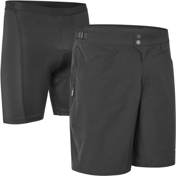 GripGrab Flow 2-i-1 Cykelshorts - Black