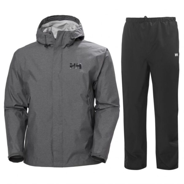 Helly Hansen Nari/Seven j regnsæt, herre, grå/sort