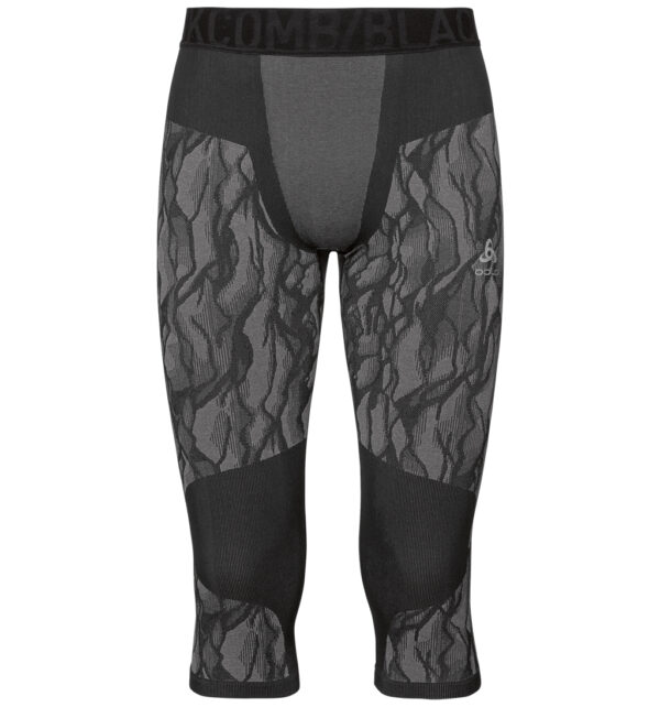 Odlo Baselayer BL 3/4 Bottom Syntetisk - Sort og grå-Large