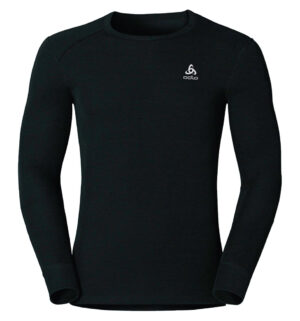 Odlo Men's Syntetisk Baselayer BL TOP Crew - Sort-X Large