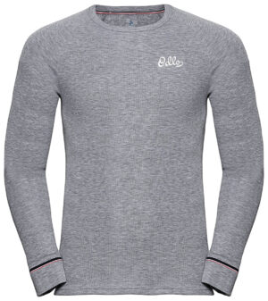 Odlo Originals Men's Syntetisk Baselayer Top Crew - Grå-Medium