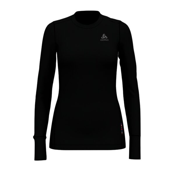 Odlo Women's Natural 100% Merino Warm Top Baselayer - Sort-X small