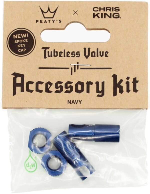 Peaty's x ChrisKing Tubeless Valves Kit - Navy