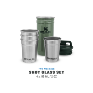 Stanley Adventure Nesting Shot Glass Set - Hammertone green