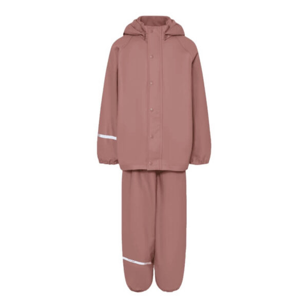 CeLaVi - Rainwear Set Solid w. fleece - Burlwood - 120