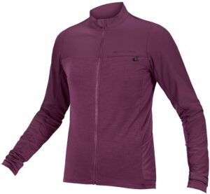 Endura GV500 L/S Gravel/MTB Jersey - Aubergine