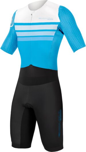 Endura QDC D2Z S/S Tri Suit II with SST - Hi-Viz Blue