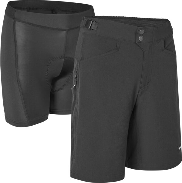 GripGrab Women's Flow 2-i-1 Cykelshorts - Black