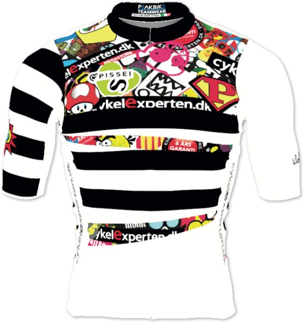 Pissei San Remo Cykelexperten Jersey - Hvid/Sort