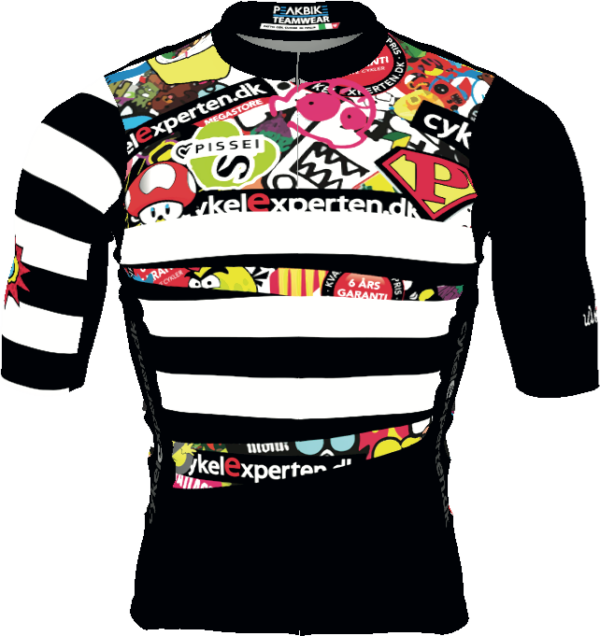 Pissei San Remo Cykelexperten Jersey - Sort/Hvid