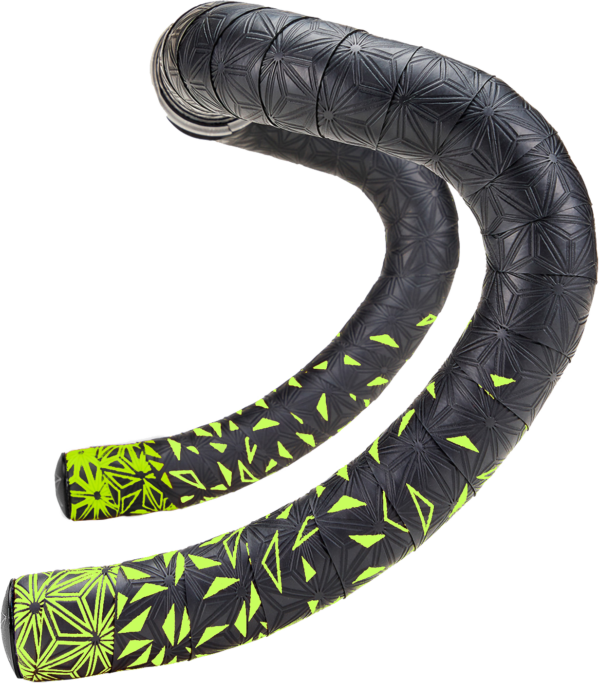 Supacaz Super Sticky Kush Star Fade Styrbånd - Neon Yellow/Ano Black