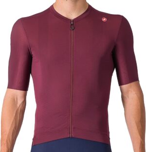 Castelli ESPRESSO JERSEY - Deep Bordeaux/Silver Moon