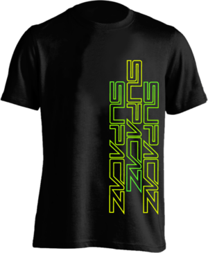 Supacaz T-shirt STR8 UP - Sort/Blå/Grøn