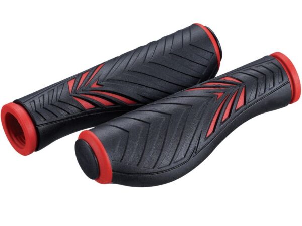 Bike Attitude Ergonomiske Gel Black/Red Håndtag, 130mm