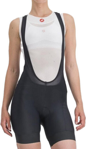 Castelli PRIMA BIBSHORT Cykelbukser - Black/Hibiscus