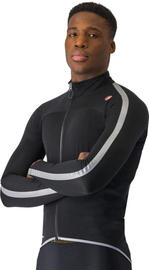 Castelli ULTRA RAIN CAPE - Sort/Silver Reflex