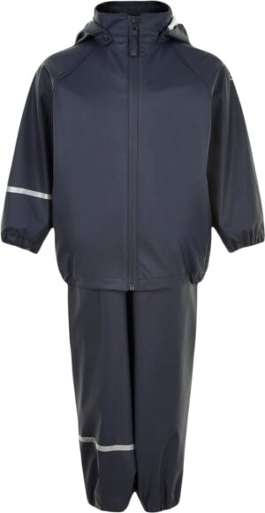 CeLaVi Basic Rainwear set Recycle PU Str 100 - Dark Navy Regntøj hos Magasin