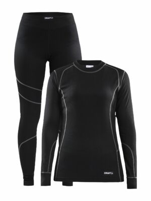 Craft - Baselayer Set Kvinder - Black/Granite XS