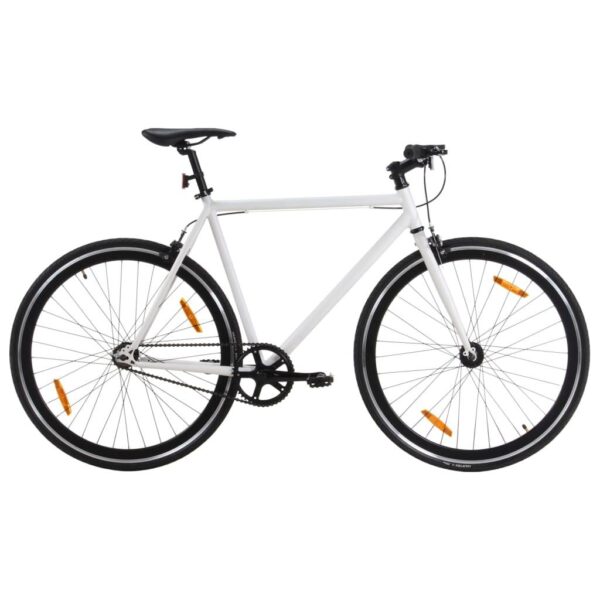 Cykel 1 gear 700c 51 cm hvid og sort