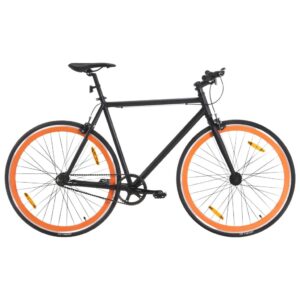 Cykel 1 gear 700c 51 cm sort og orange