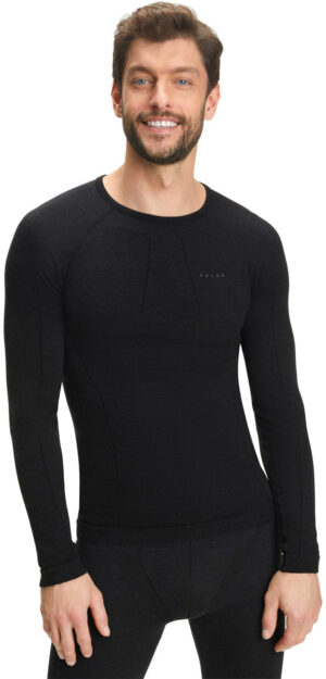 Falke Wt Longsleeved Shirt Regular Baselayer Herre M Sort