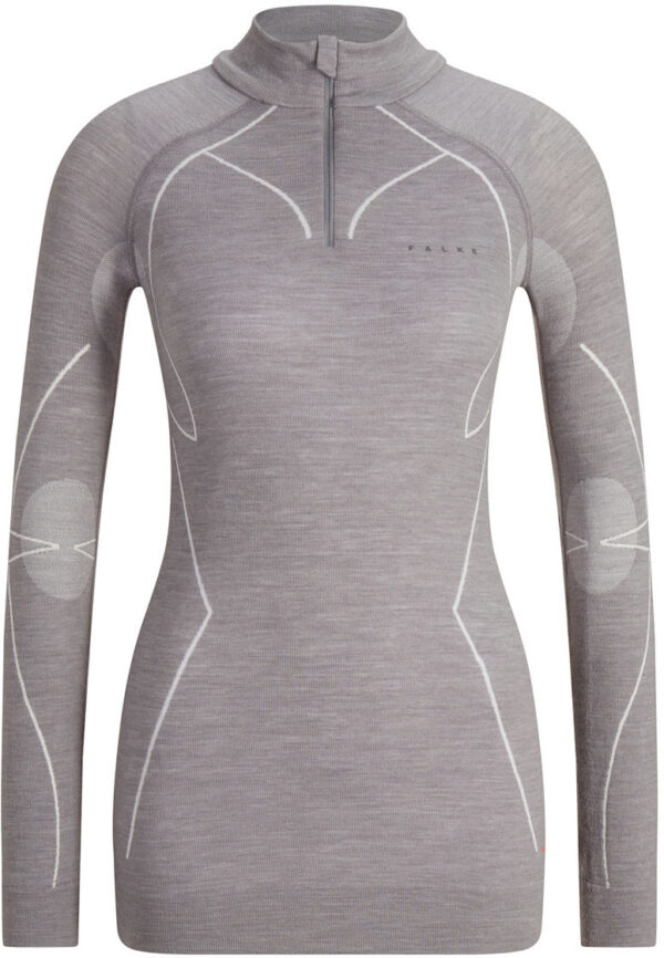 Falke Wt Zip Shirt Regular Baselayer Dame Grå