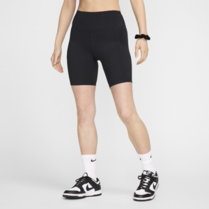 Nike One Leak Protection: Menstruationscykelshorts (20 cm) med høj talje til kvinder - sort