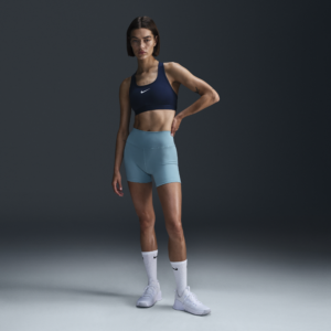 Nike One-cykelshorts med høj talje til kvinder (13 cm) - blå