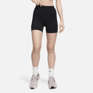 Nike One-cykelshorts med høj talje til kvinder (13 cm) - sort