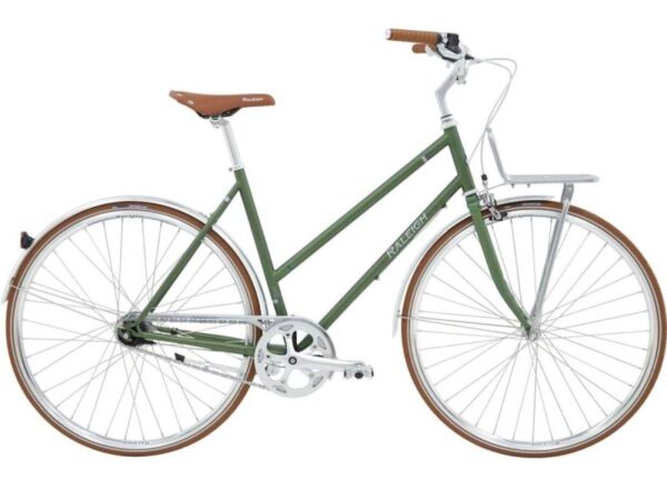 Raleigh Yate Cargo Green - Damecykel - 2025, 52cm - Med Frontlad