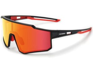 RockBros Polarized Sport Cykelbriller, Black/Red