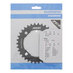 Shimano Klinge 34t Fc-m640 Zee 104mm Sort Tandhjul 10-sp - Cykel klinge