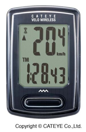 Cateye Velo Wireless sort 8 funktioner