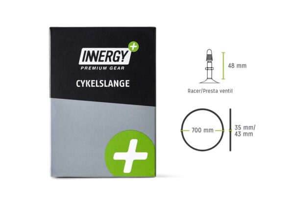 INNERGY+ Cykelslange - 700x35/43C - 48mm Racerventil