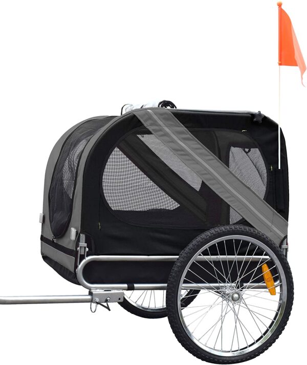 Karlie Flamingo - Cykeltrailer/vogn Doggy Liner Juliette - Grå/Sort