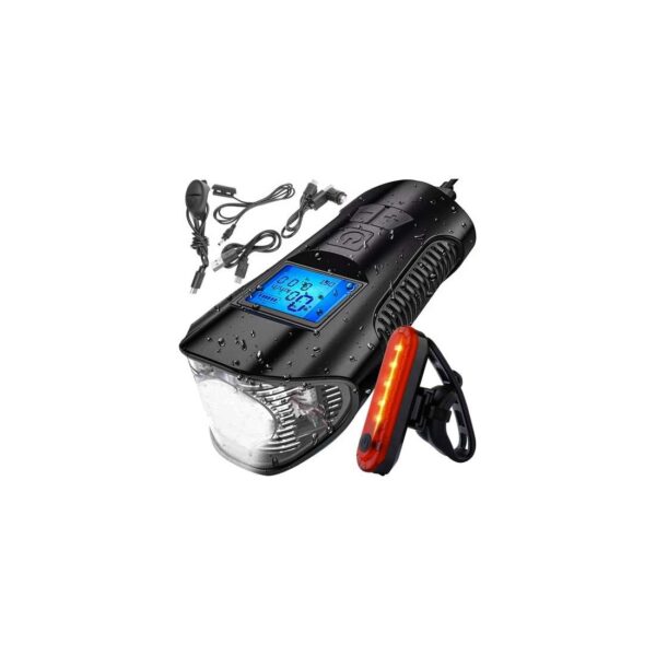LED cykellygte med skivebremse montering
