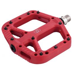 OXC Loam 20 Nylon Flat Pedals rød - Cykelpedal