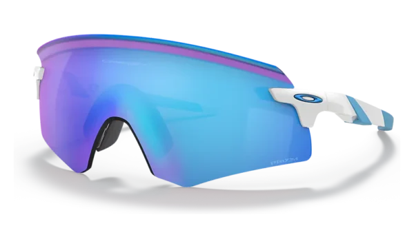 Oakley Encoder Prizm Road Hvid/Blå Cykelbriller