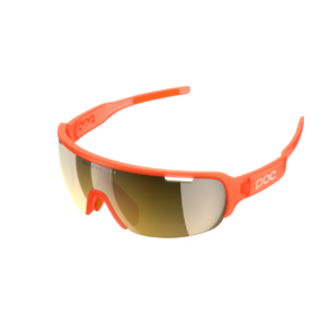 POC Half Blade Cykelbriller Fluorescent Orange Translucent Clarity Gold Mirror