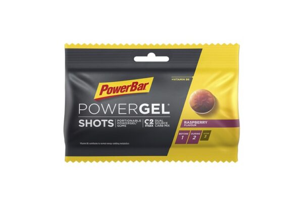 PowerBar PowerGel vingummi - Hindbær (24 poser)