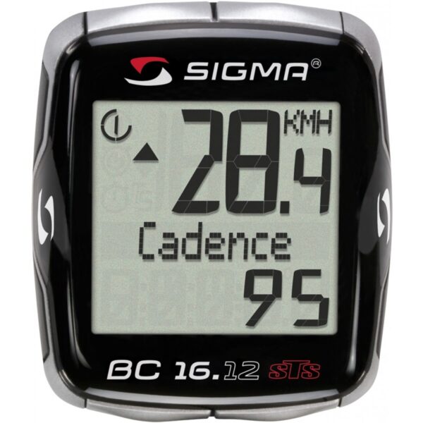 SIGMA Sport Computer Bc 16.12 Sts cad Sort Kadence, Trådløs Cykelcomputer