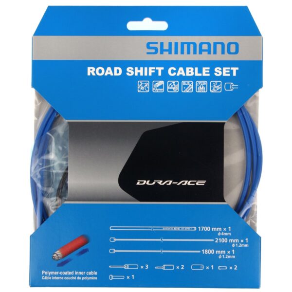 Shimano Dura-Ace gearkabel sæt blå