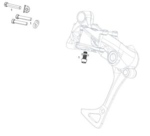 Sram Rival 1 Skruesæt L+H + Kabelskrue
