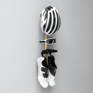 Tons Rack til sko, cykelbriller og hjelm med bakke smoked oak