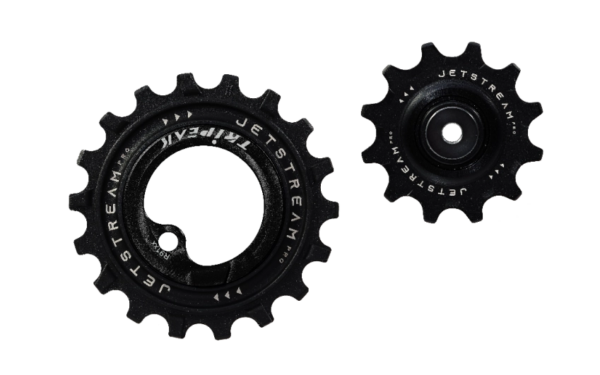 Tripeak Oversized pulleyhjul Jetstream pro keramiske lejer Shimano 91XX 12T/18T sort