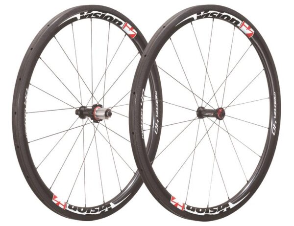Vision Metron 40 Tubular Carbon Hjulsæt - Grå/rød