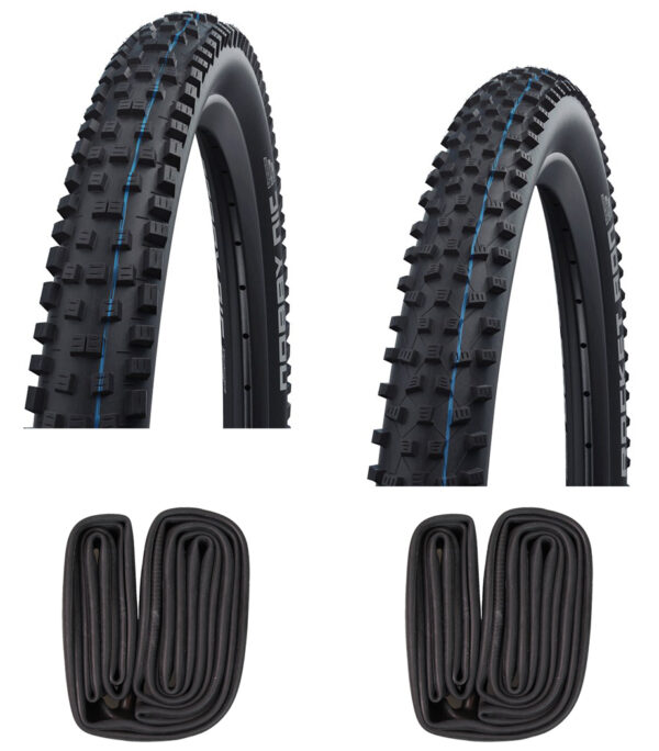2 dæk + 2 slanger Schwalbe Nobby Nic og Rocket Ron 29 x 2,25"med Presta Ventil