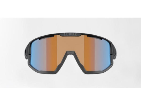 Bliz Fusion Small (25) cykelbriller coral/orange mirro blue lens mat sort