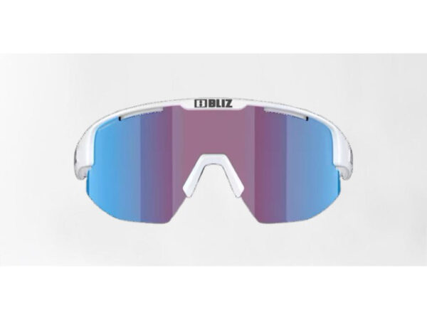 Bliz Matrix Medium (33) cykelbriller rose/violet mirror blue lens mat Hvid